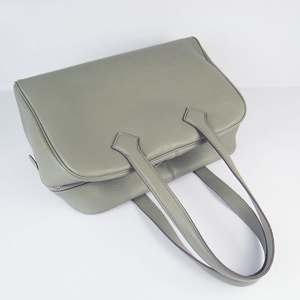 Best Replica Hermes Victoria Cowskin Leather Bags 2010 Dark Grey H2802